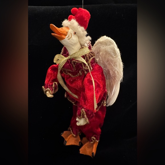 Mark Roberts Collection Festive Goose / Duck with Angel Wings Ornament - Picture 3 of 12